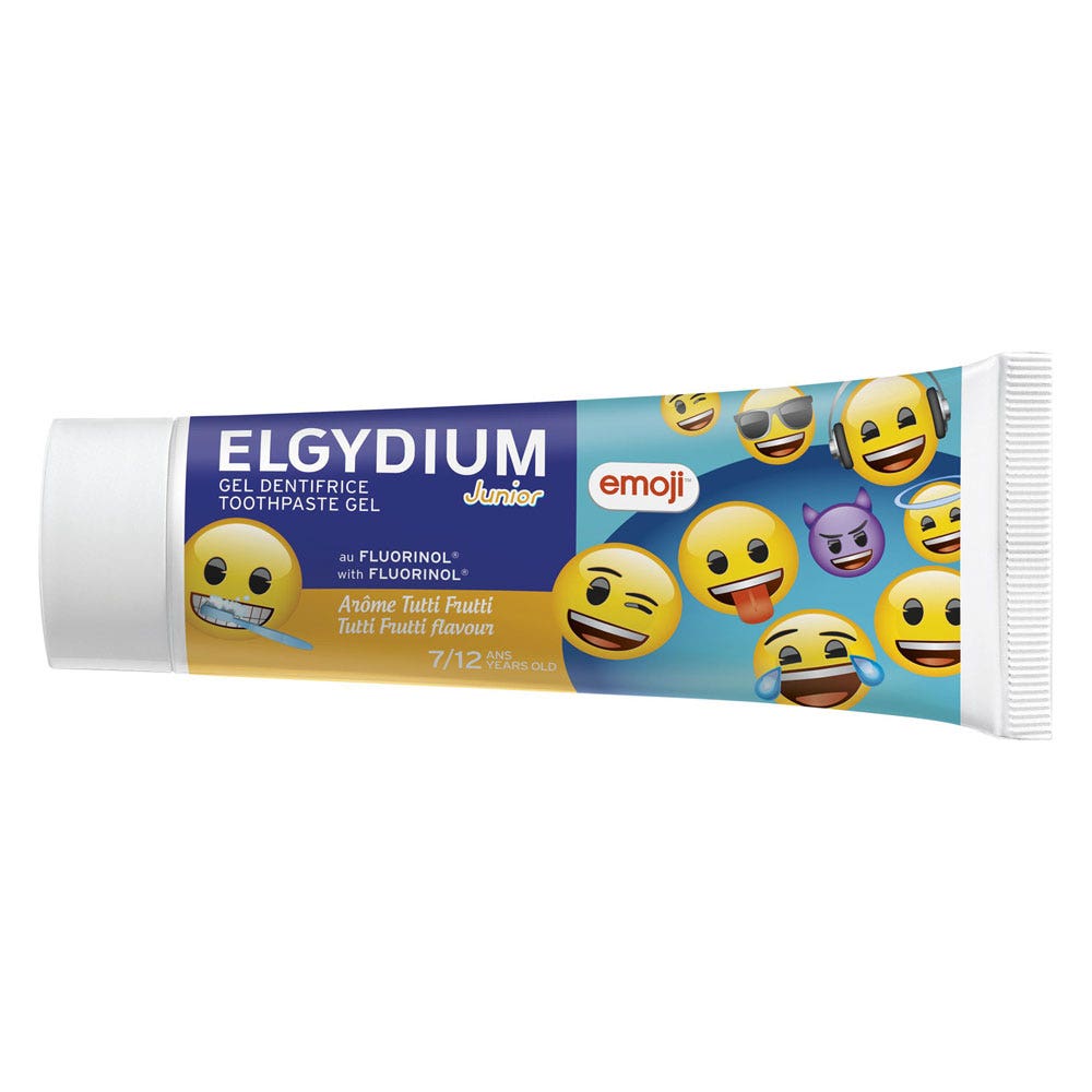 Elgydium Dentifricio Junior Fluorinol Emoji Tutti Frutti 7-12 Ans 50ml
