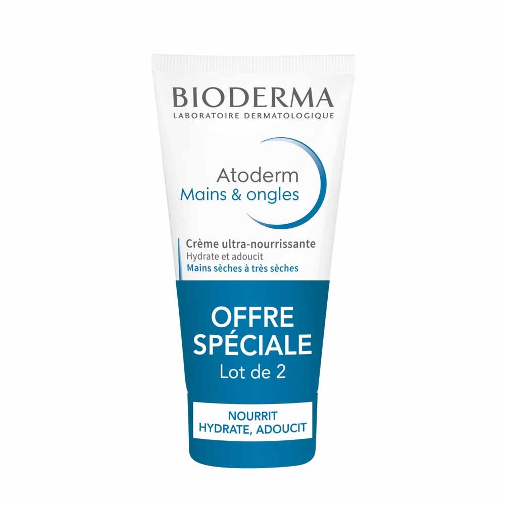 Bioderma Atoderm Crema mani ultra-nutriente pelle secca e molto secca 2x50ml