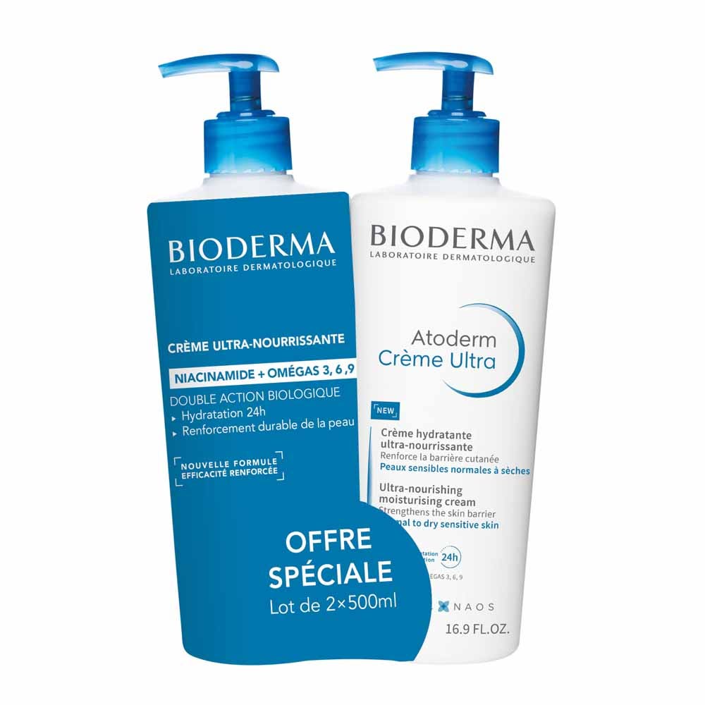 Bioderma Atoderm Crema Corpo Ultra-nutriente Pelle sensibile da normale a secca 2x500ml
