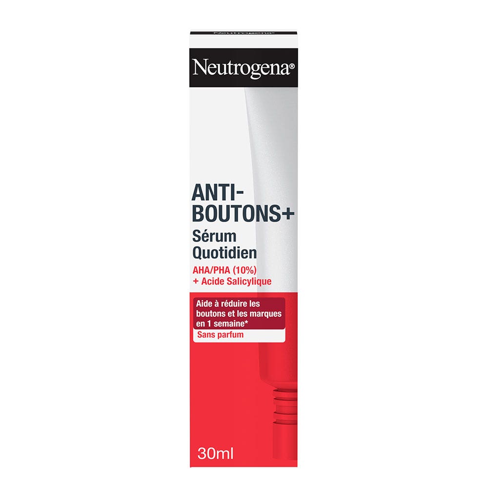 Neutrogena Anti-Bouton + Sérum Quotidien AHA/PHA et Acide Salicylique 30ml