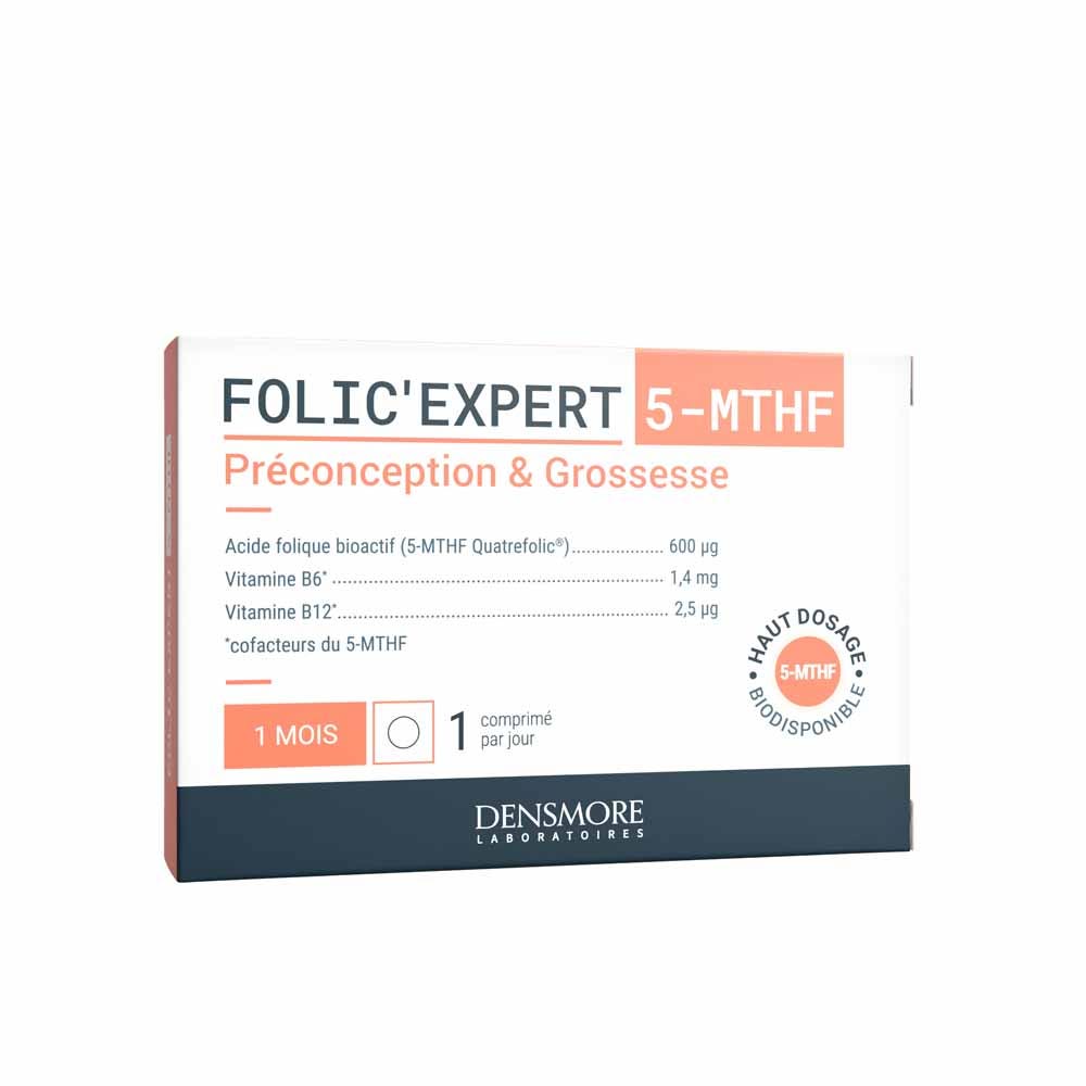Densmore Acido folico Folic'expert (5-MTHF) per preconcezione e gravidanza 30 compresse