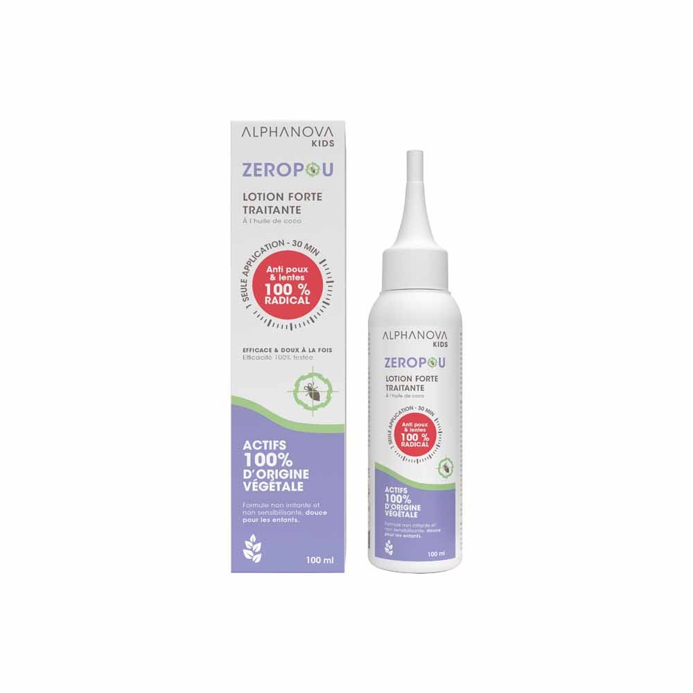 Alphanova Kids Bambini Zeropou Lozione trattamento forte all'olio di cocco 100ml