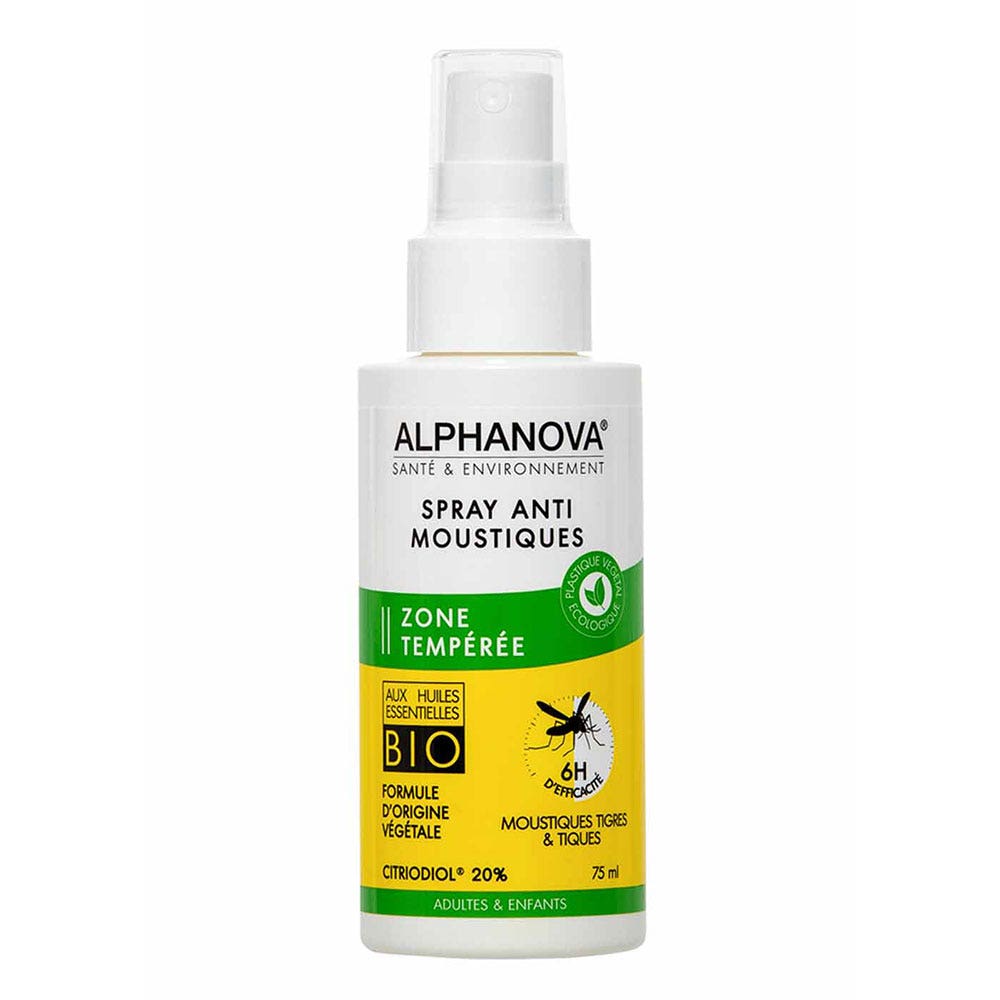 Alphanova Santé Spray anti-moustiques zones temperees 75ml
