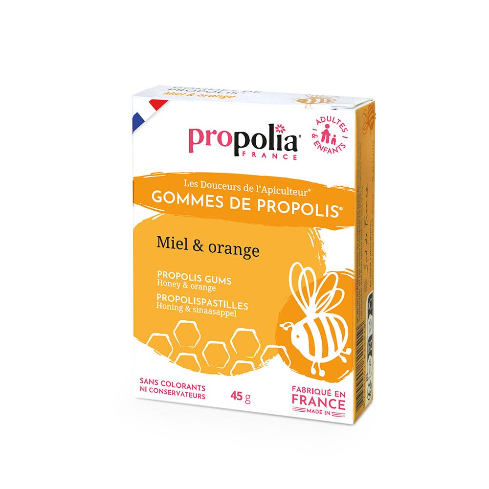 Propolia Gommes De Propolis Miel Et Orange 45g