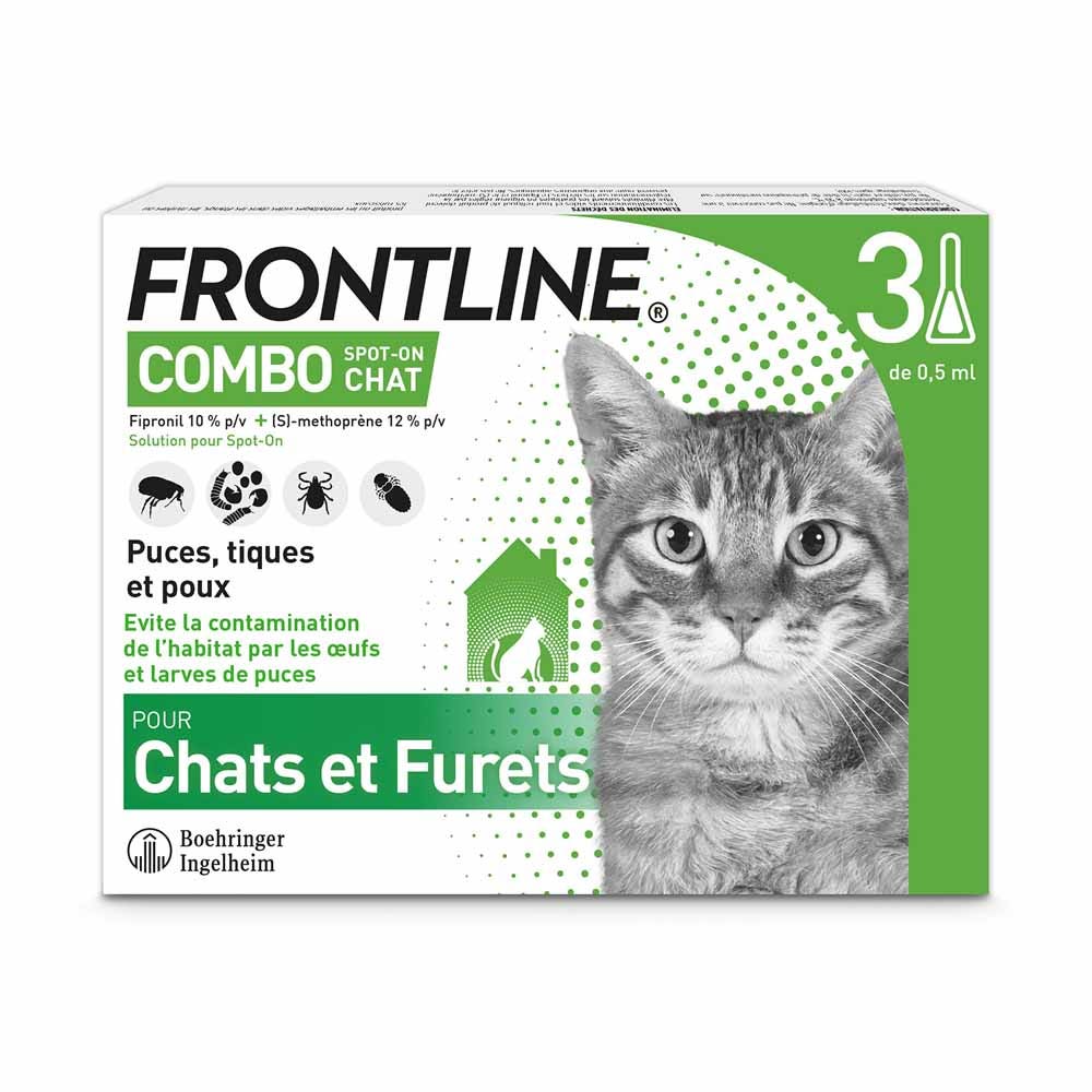 Frontline Combo Spot-on Gatto e Furetto 3 pipette da 0,5 ml
