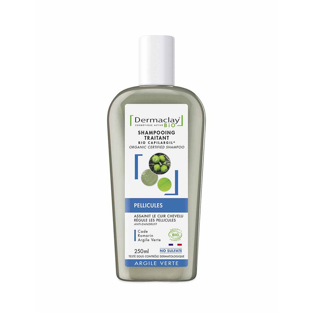 Dermaclay Shampoo trattante biologico Argilla verde antiforfora 250ml