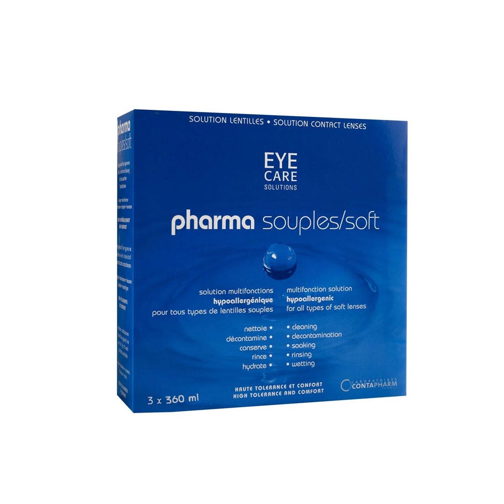 Eye Care Solution Soluzione detergente multifunzionale per lenti morbide 3x360ml