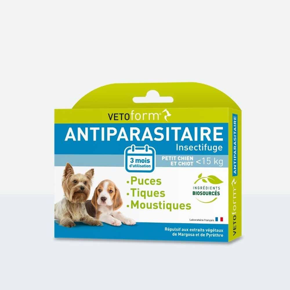 Vetoform Cucciolo Pipette per il controllo dei parassiti e Cane di piccola taglia - 15 kg 3x1ml