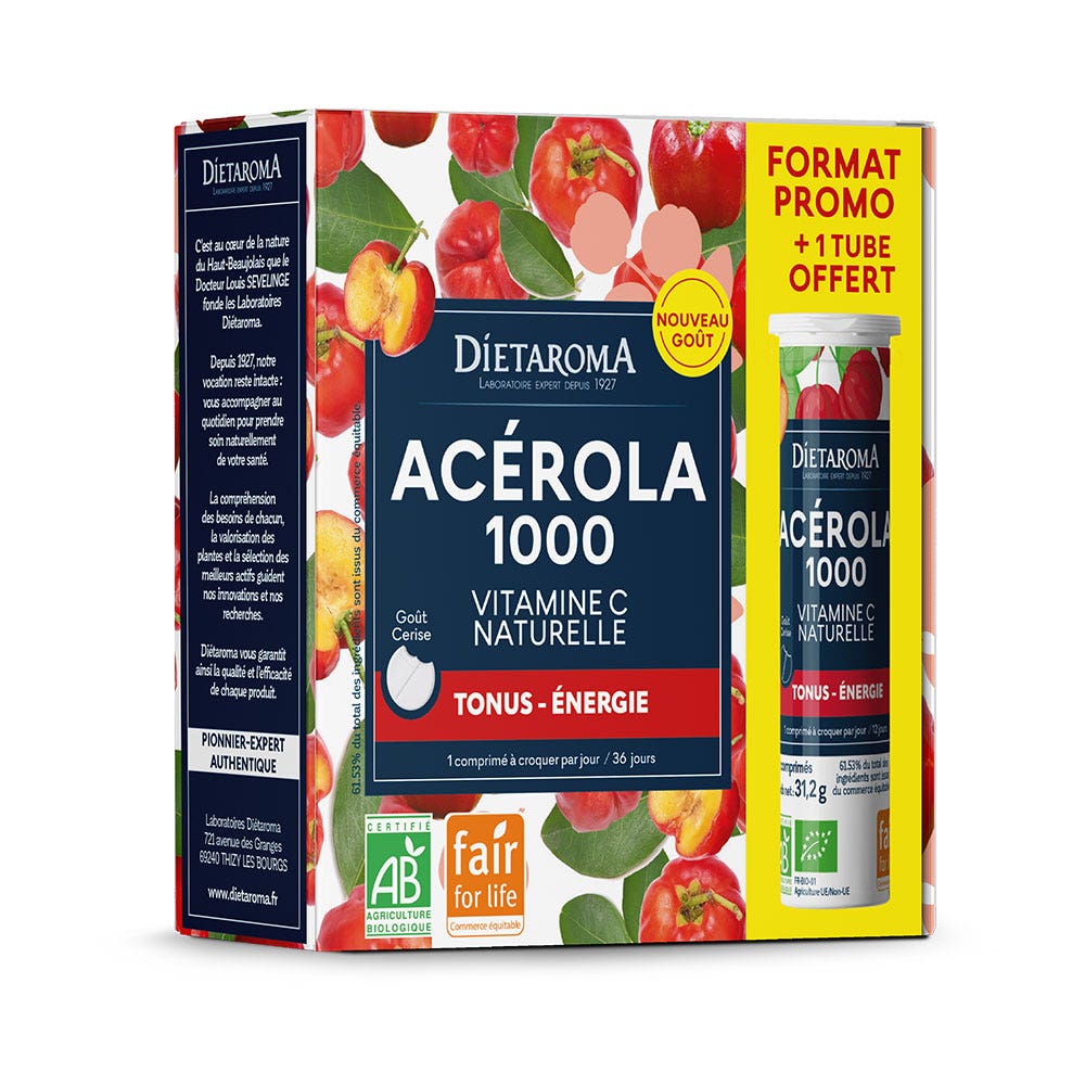 Dietaroma Acerola 1000 Energia Tonus 36 compresse