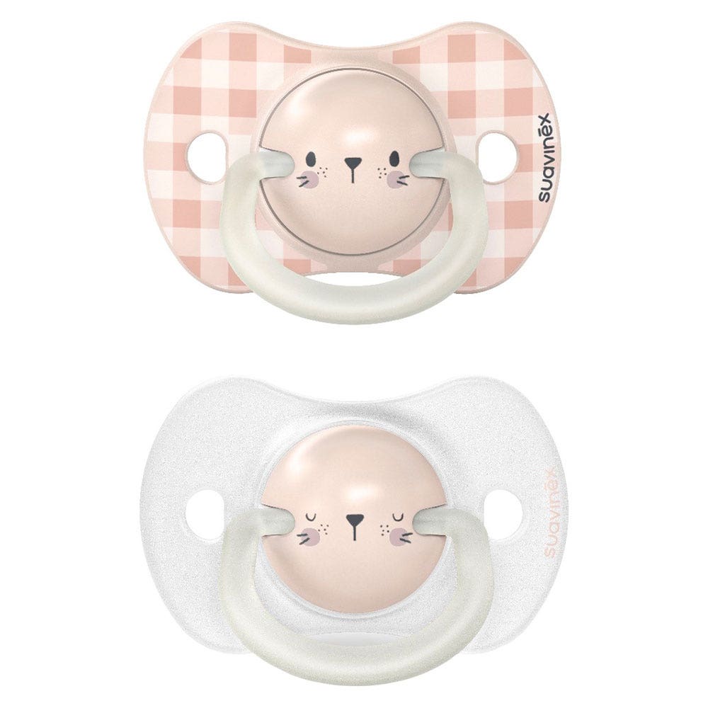 Suavinex SxPro Ciuccio anatomico reversibile Night &amp; Day Da 4 a 18 mesi x2