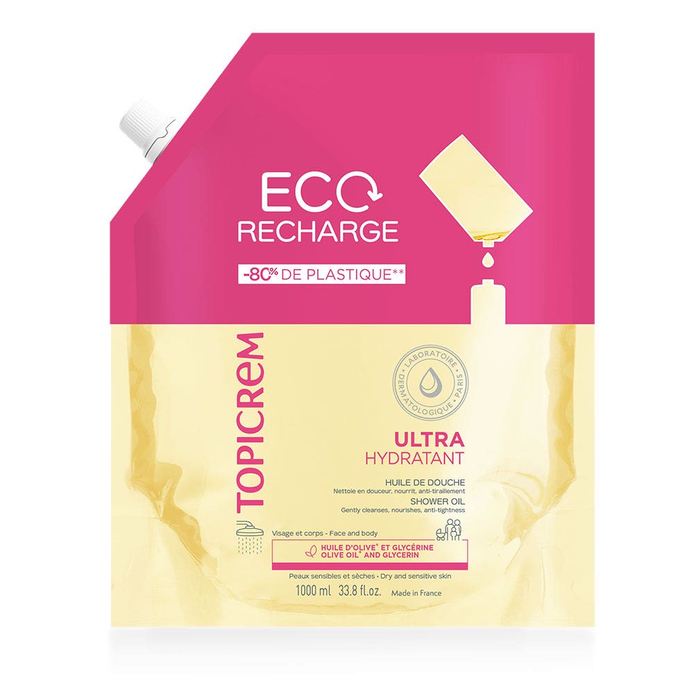 Topicrem Ultra-Hydratant Ricarica di Olio Eco Doccia 1000ml