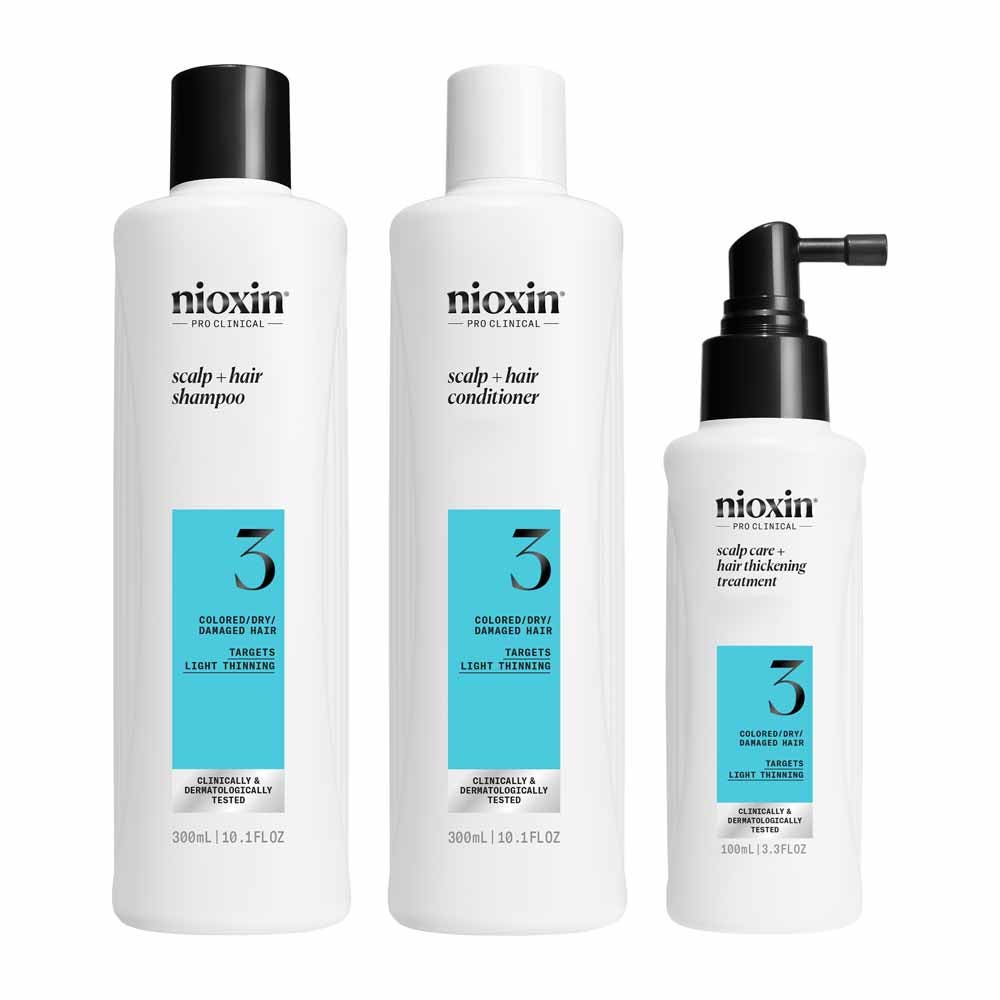 Nioxin System 3 Kit per Capelli Tinti/Secchi/Danneggiati e Perdita Moderata 700ml