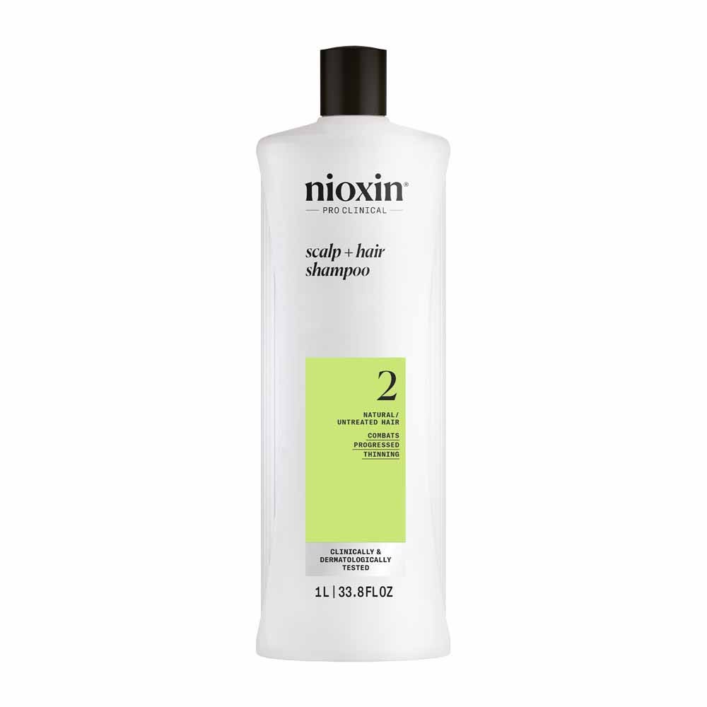 Nioxin System 2 Shampoo per capelli naturali e perdita avanzata 1L