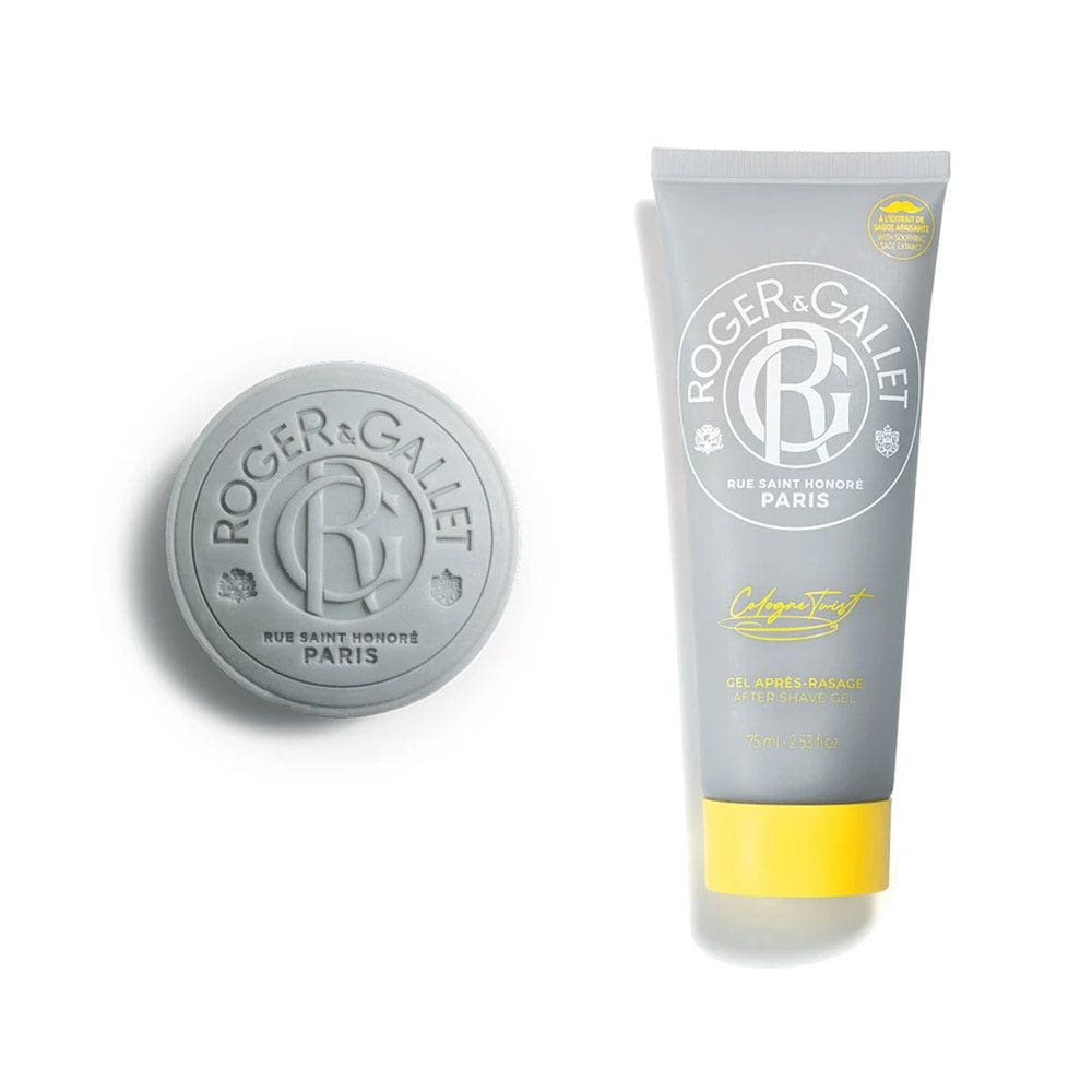 Roger & Gallet Cologne Twist Vanity Cofanetto Rasatura 100g + Gel Dopobarba 75ml