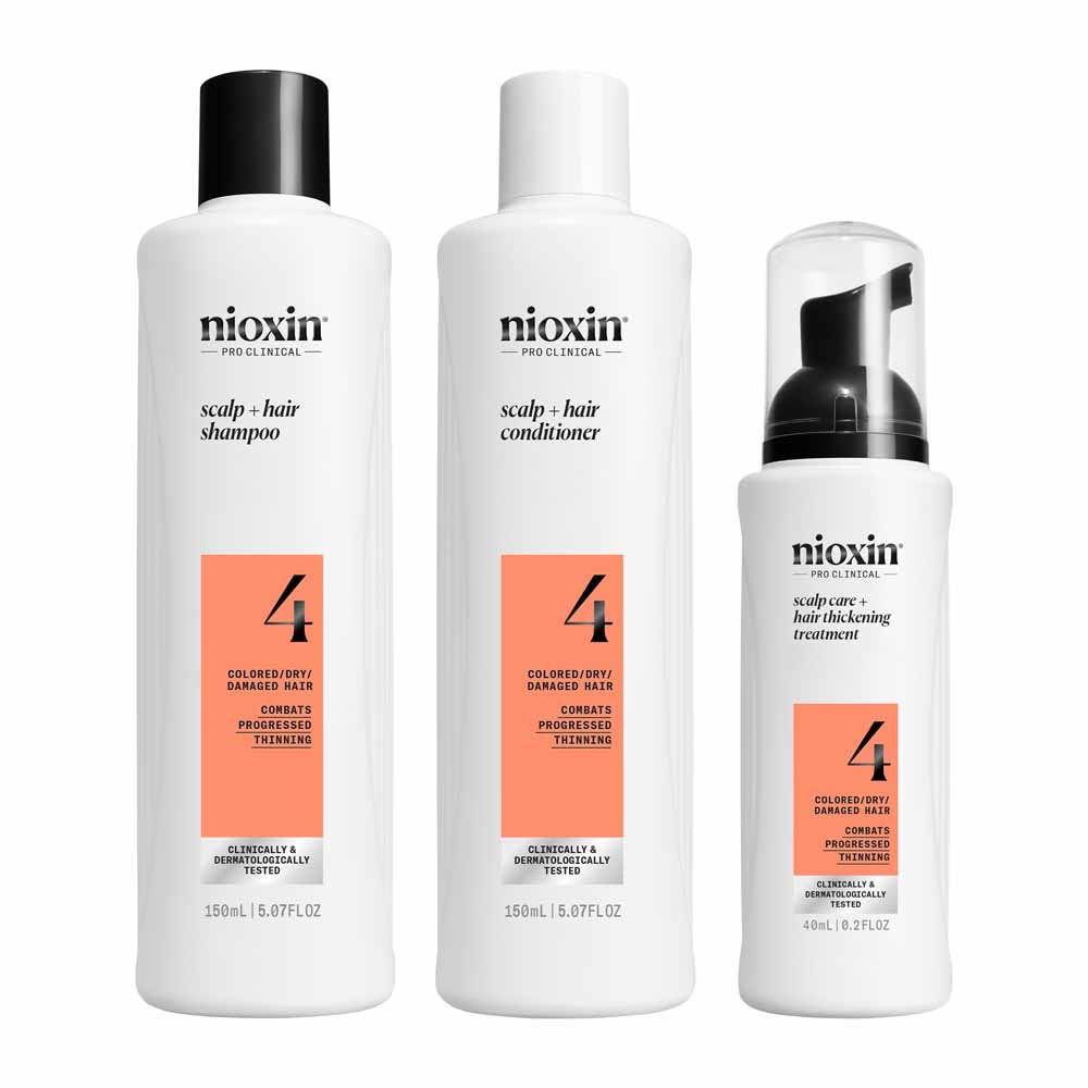Nioxin Kit sistema 4 trattamento densificante per capelli colorati e molto diradati 340 ml