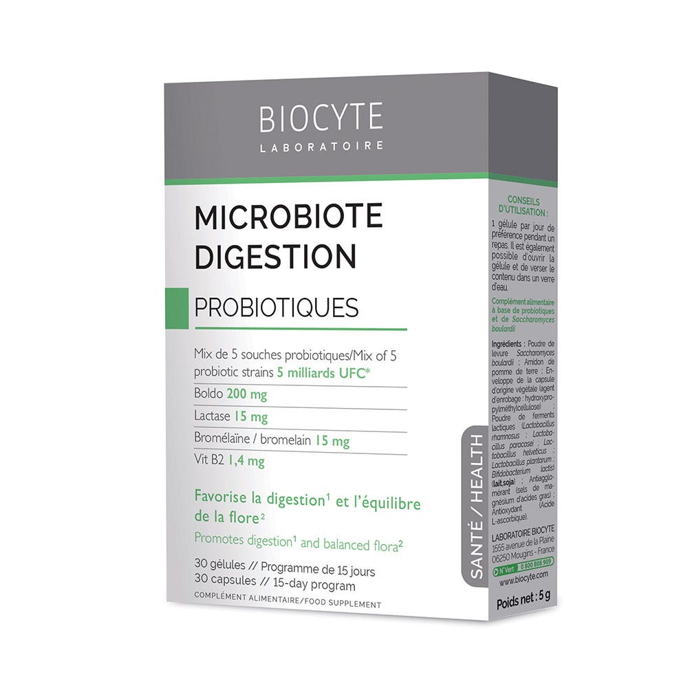 Biocyte Salute Microbiota digestione probiotici 30 capsule
