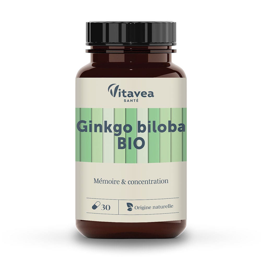 Vitavea Santé Nutri'sentiels Ginkgo Biloba biologico Memoria e concentrazione 30 capsule