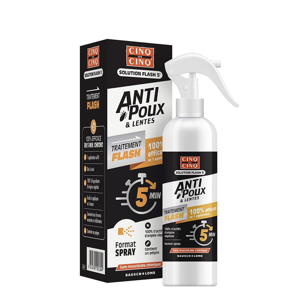 Cinq Sur Cinq Soluzione flash anti-pidocchi e lendini 150 ml