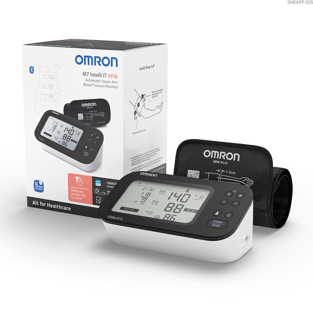 Omron Misuratore di pressione M7 Intelli IT AFib per la parte superiore del braccio