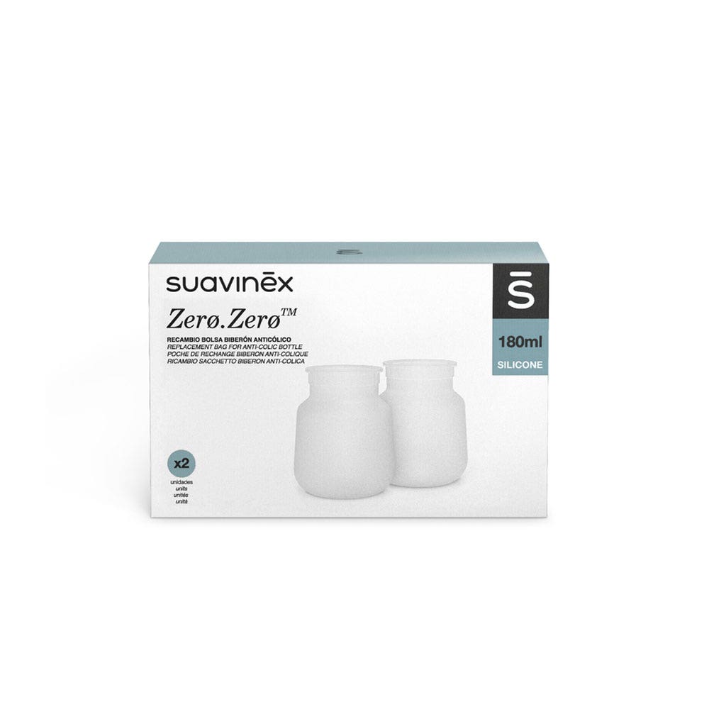 Suavinex Zero Zero Sacche di ricambio biberon anti-coliche 180 ml
