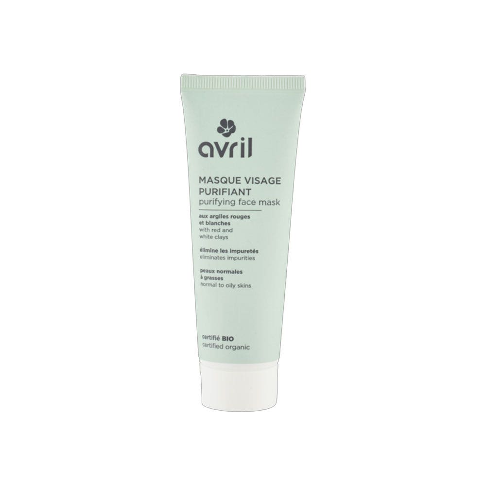 Avril Maschera purificante con argille bianche e rosse Bio Pelle da normale a mista 50ml