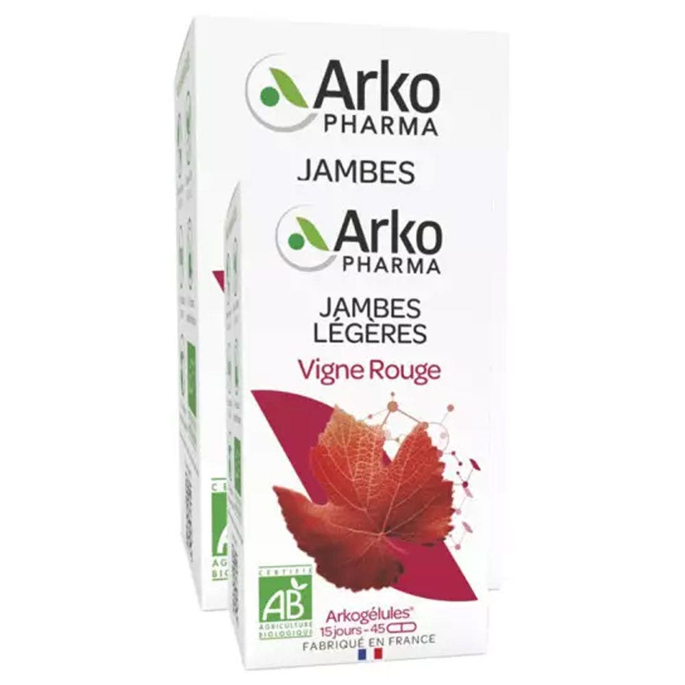 Arkopharma Arkocapsule Gambe leggere Vite Rossa Bio 150+45 Capsule