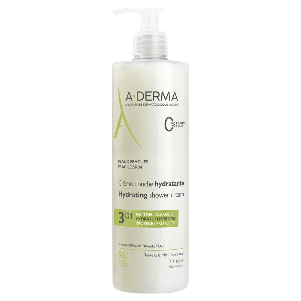 A-Derma Les Indispensables Doccia schiuma idratante 3 in 1 750 ml
