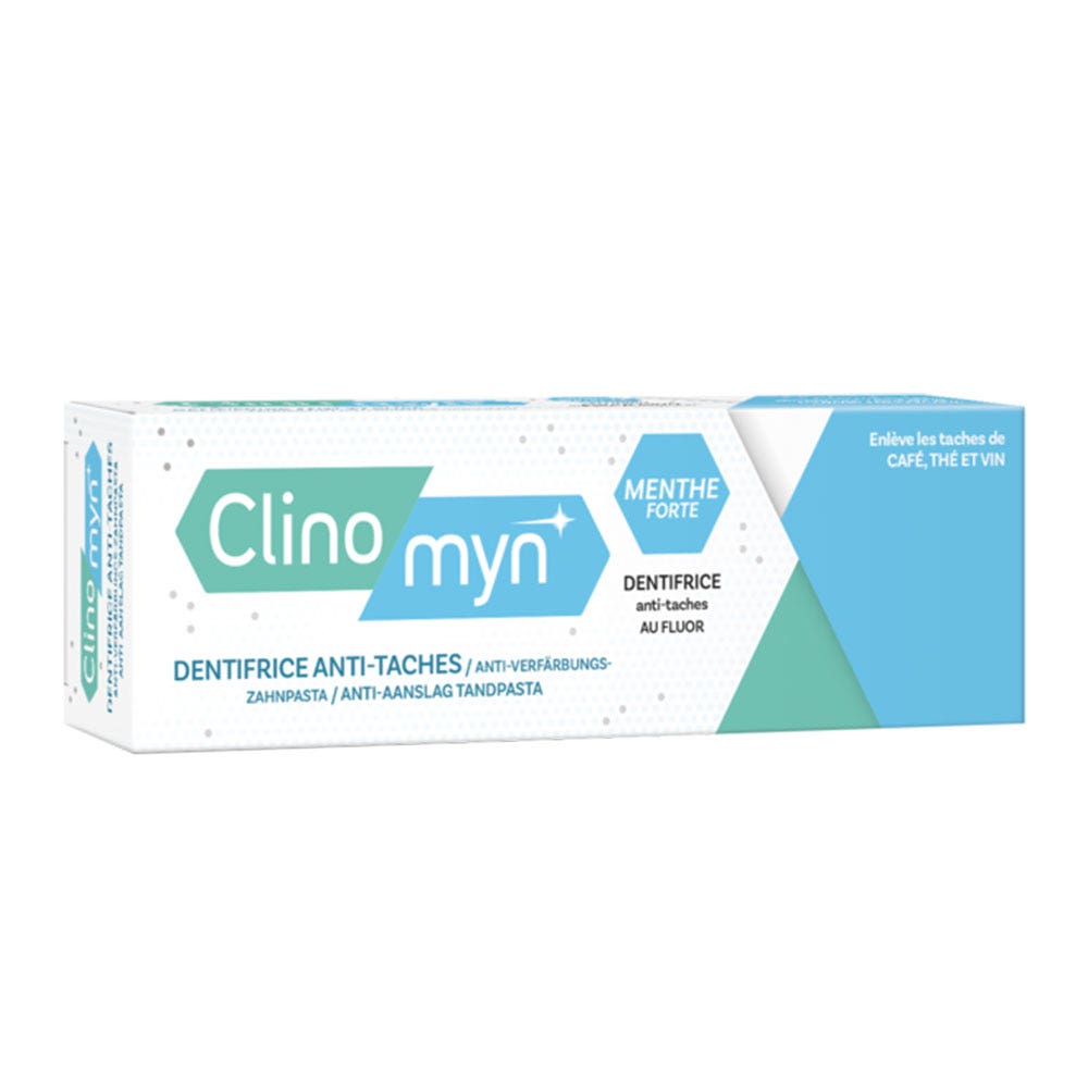 Clinomyn Gel dentifricio anti-taches Menthe Forte Caffè, tè e vino 75ml