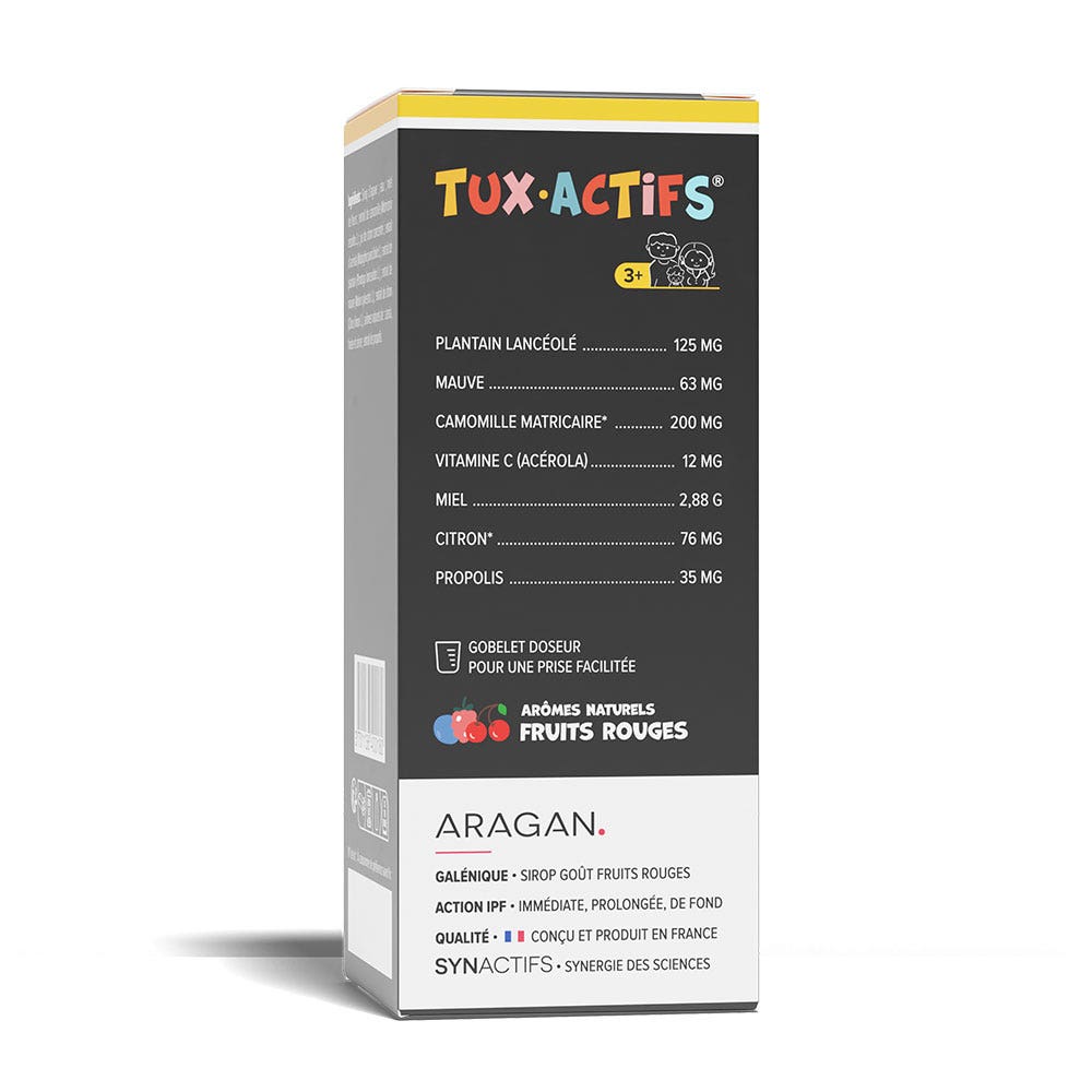 Aragan Synactifs TuxACTIFS® Sciroppo per la tosse 3 anni e Plus 125 ml