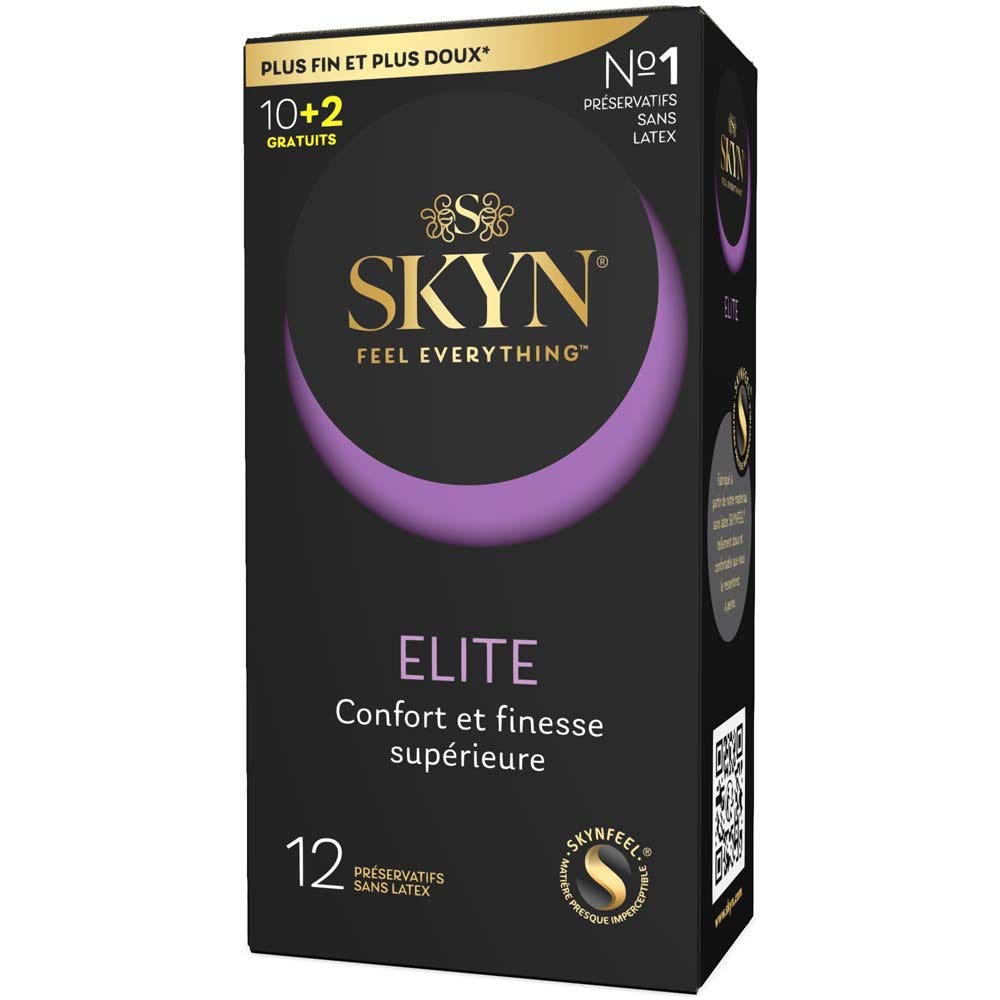 Skyn Elite Préservatifs Sans Latex Ultra Fins Et Ultra Doux x12