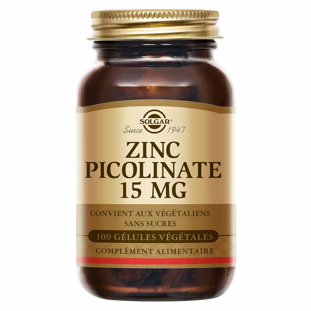 Solgar Zinc picolinato 15 mg per le difese immunitarie 100 capsule