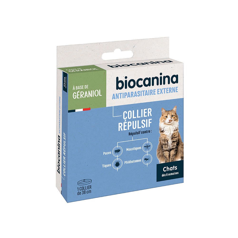 Biocanina Antiparassitario esterno Collare repellente per Gatto 38cm x1