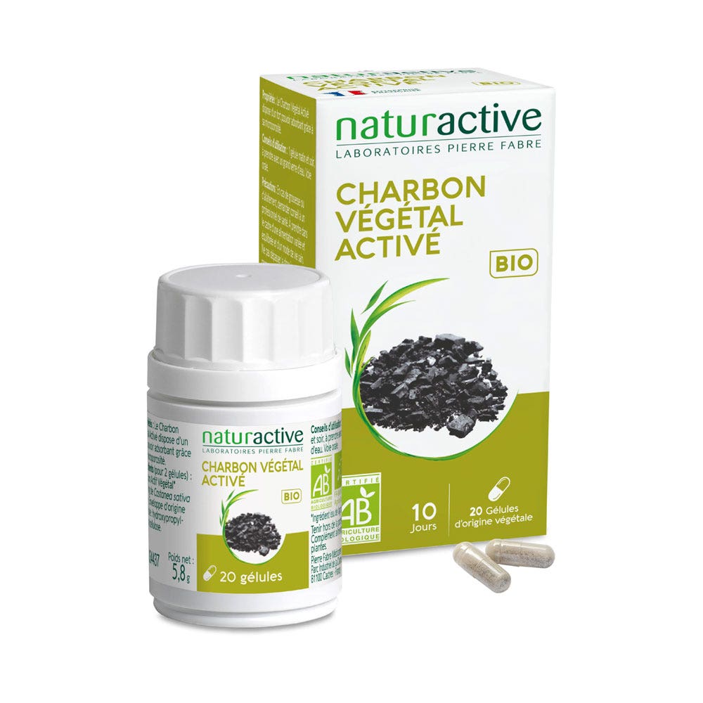 Naturactive Carbone vegetale attivo 20 capsule