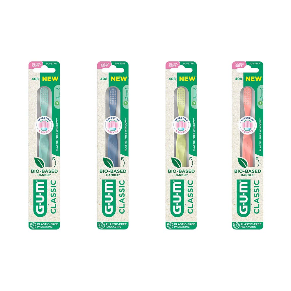 Gum Classic Spazzolino bio-based ultra morbido e compatto 1 unità