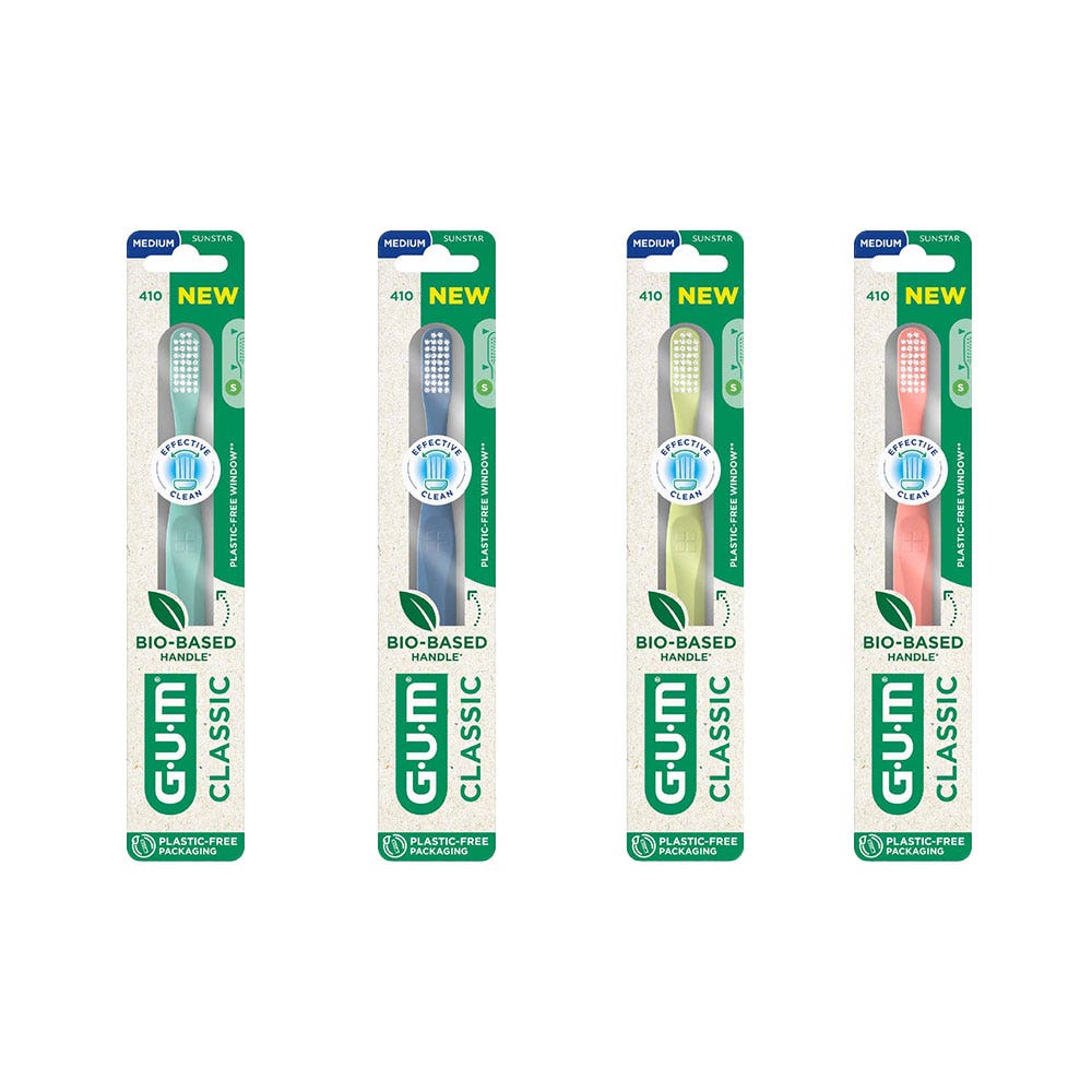 Gum Classic Spazzolino bio-sostenibile setole medie e compatto 1 unità