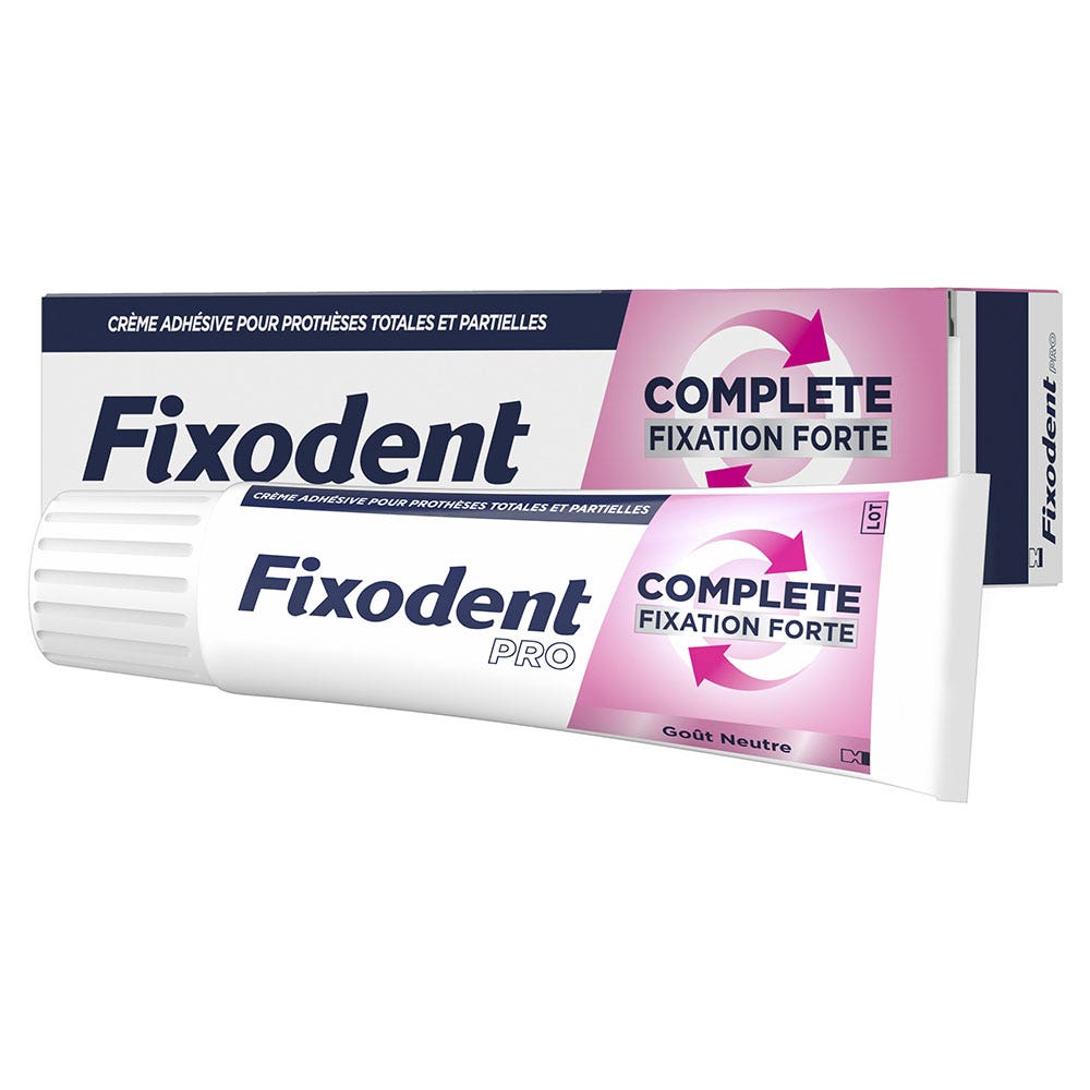 Fixodent Pro Complete Crema adesiva per protesi totali e parziali formula neutra 47 g
