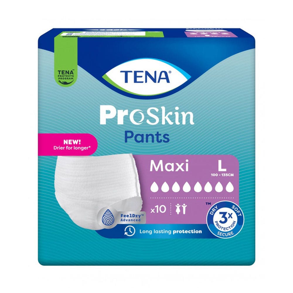 Tena Proskin Maxi Pants Absorb + Slip Taglia L 100-135 cm x10
