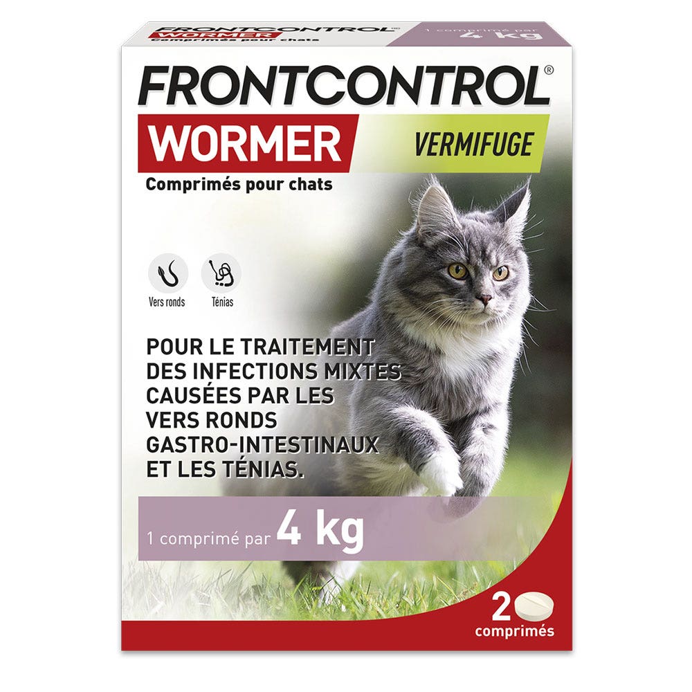 Frontline Frontcontrol Wormer Vermifugo per gatti 1 compressa ogni 4 kg 2 x