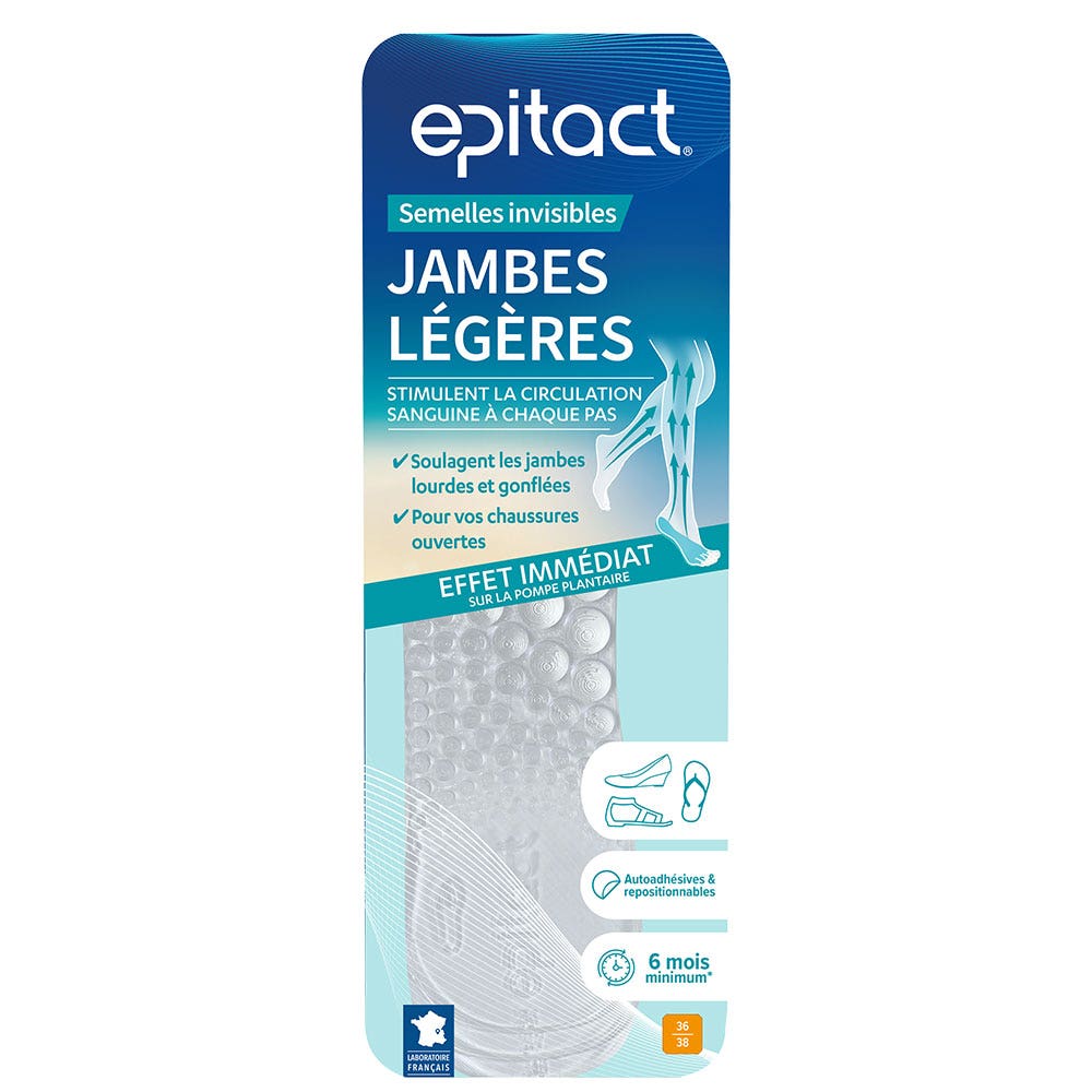 Epitact Solette terapeutiche invisibili gambe leggere 1 paio