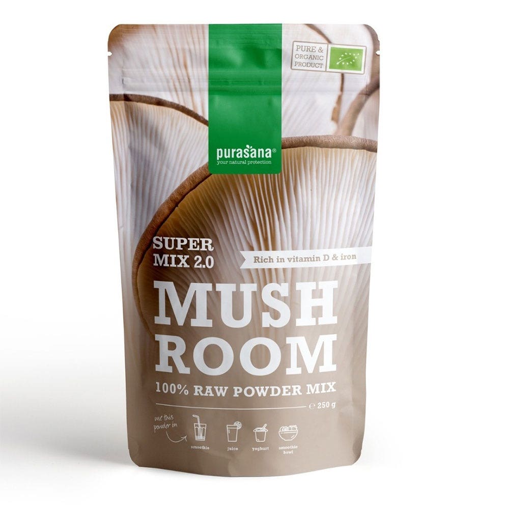 Purasana Polvere miscela di funghi 250 g