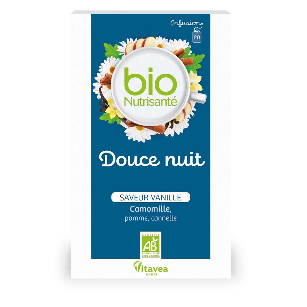 Vitavea Santé BioNutrisanté Infusione bio notte dolce al gusto vaniglia 20 bustine