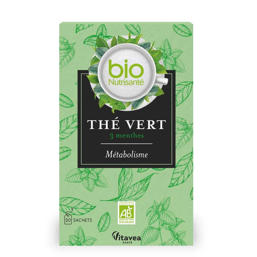 Vitavea Santé BioNutrisanté Tè verde 3 menti per il metabolismo 20 bustine