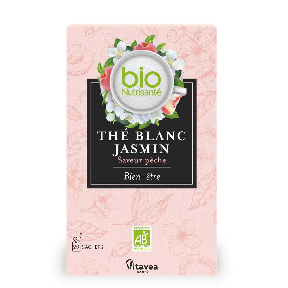 Vitavea Santé BioNutrisanté Tè bianco gelsomino al gusto pesca 20 bustine