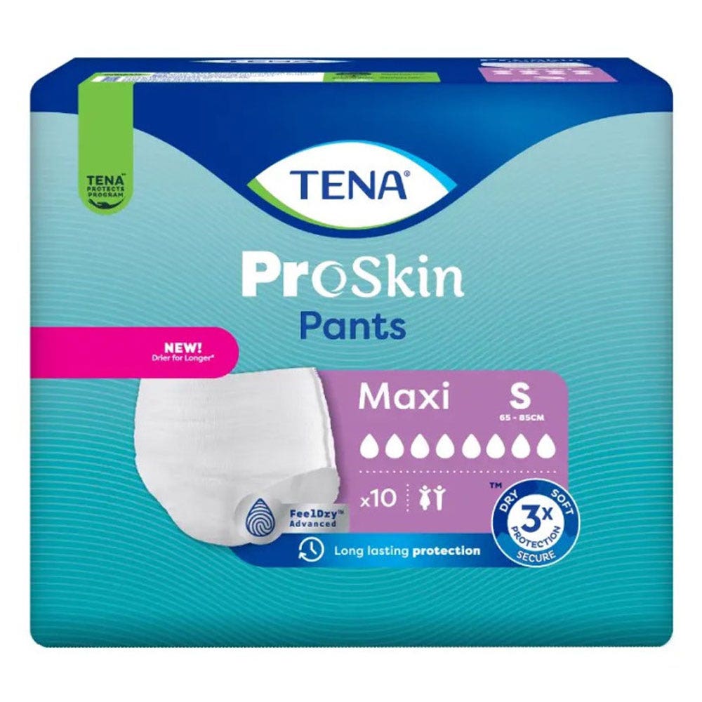 Tena Proskin Maxi Pants Absorb + Slip Taglia S 65-85cm x10
