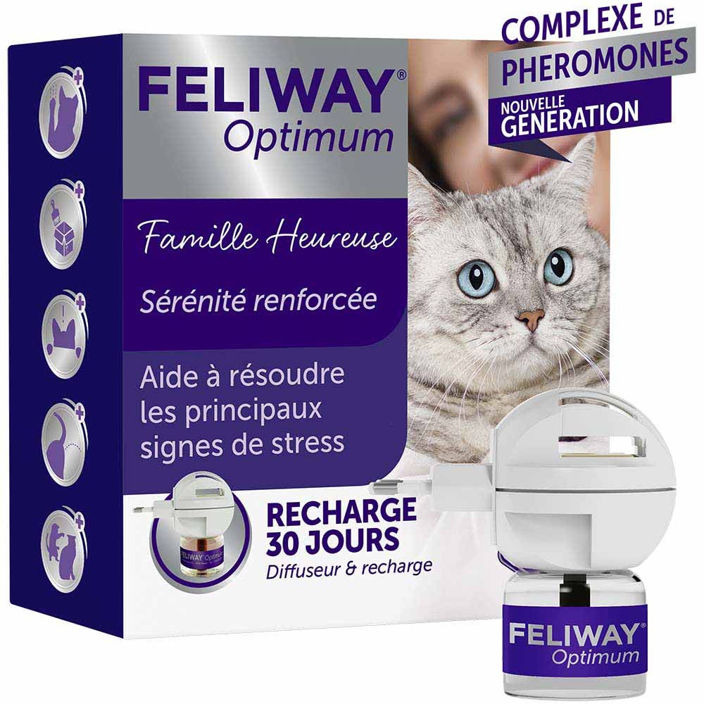 Feliway Optimum Serenità Renforcée Kit Famiglia Felice Diffusore e ricarica + Recharge De 48ml