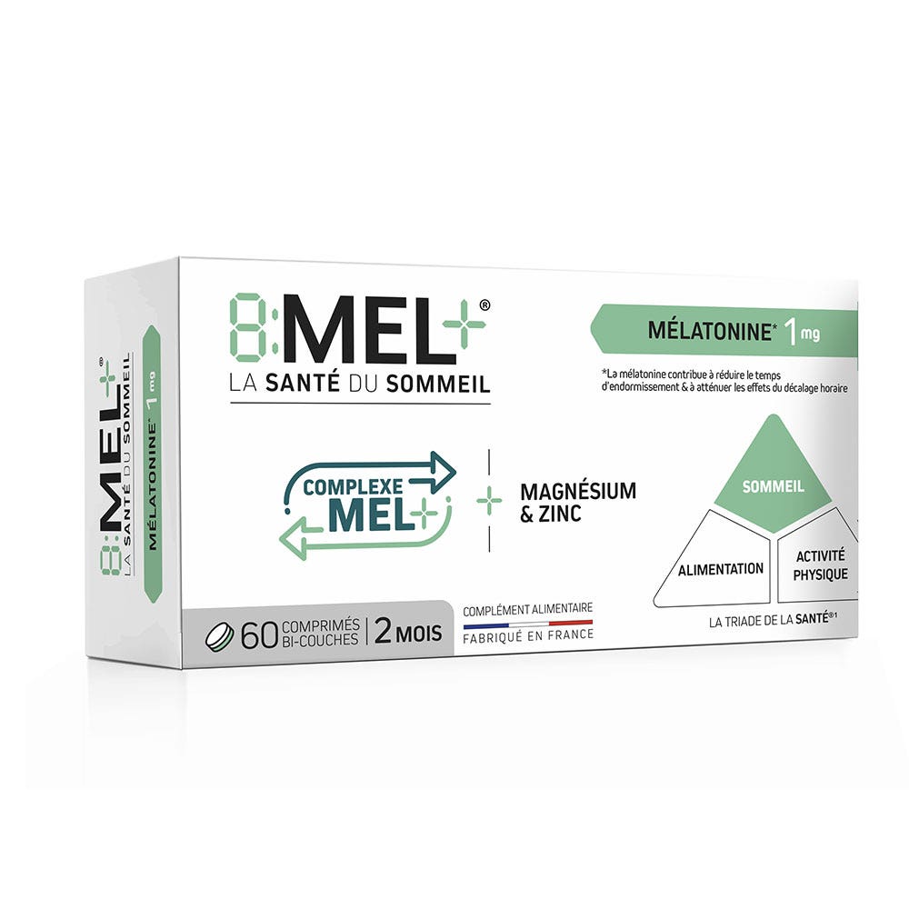 8:MEL+ Melatonina 1 mg 60 compresse a doppio strato
