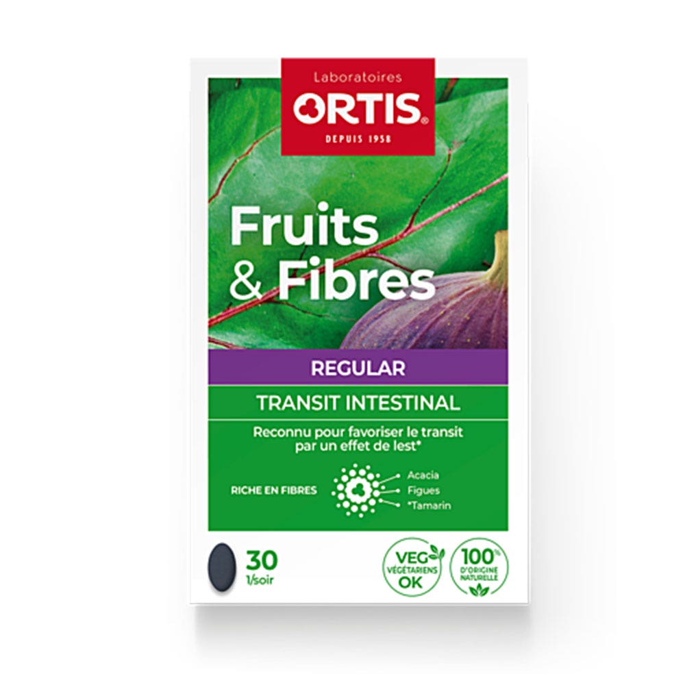 Ortis Frutta e Fibre Regular Transito intestinale 30 Compresse