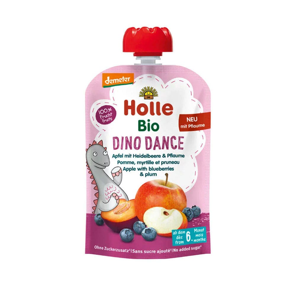Holle Pural Borraccia Bio Dino Dance gusto mela mirtillo prugna 100 g