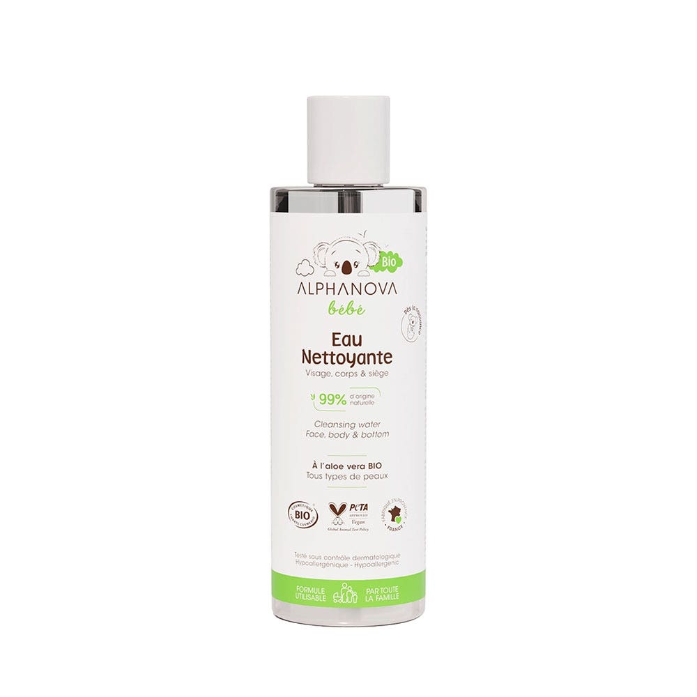 Alphanova Bébé Acqua detergente per viso, corpo e sedere 200 ml