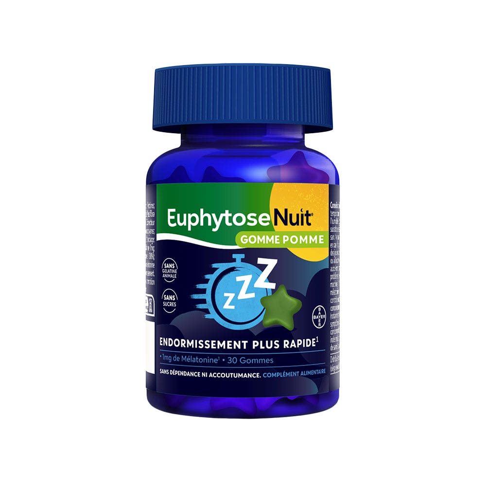 Bayer Euphytose Notte 1 mg melatonina gusto mela 30 gommose